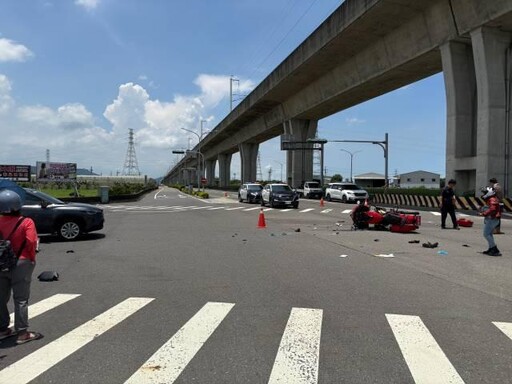 影/女重機車隊長遭撞「人車分離」搶命中 愛車碎片亂噴