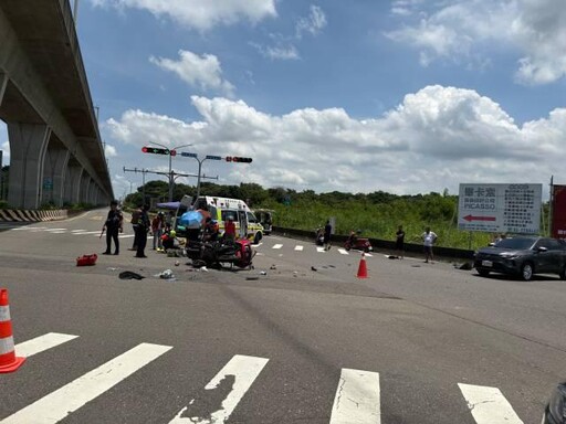 影/女重機車隊長遭撞「人車分離」搶命中 愛車碎片亂噴