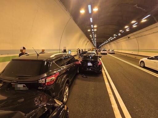 國3中寮隧道9車連環追撞 國道警:疑未保持安全距離
