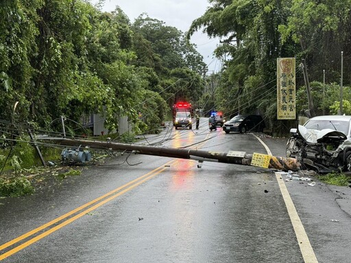 南投21歲男恍惚撞斷電桿!中寮4千多戶停電 13:30前復電