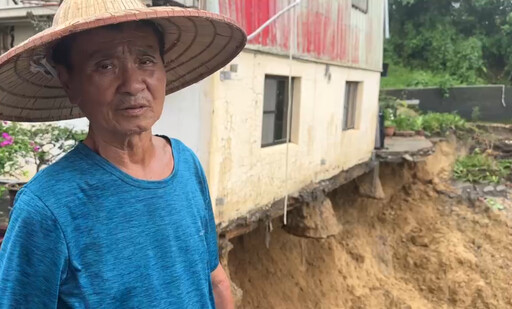 影/台南柳營大雨「掏空地基近10樓高」 土石撕裂房屋嚇壞屋主