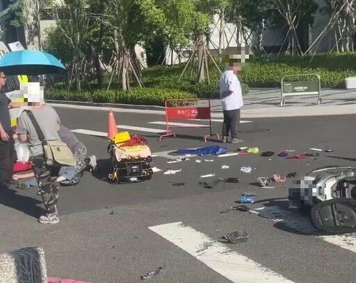 影/台中悲見「移工開車撞死翁」!車上5人全逃了