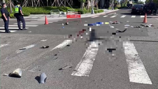 影/台中悲見「移工開車撞死翁」!車上5人全逃了