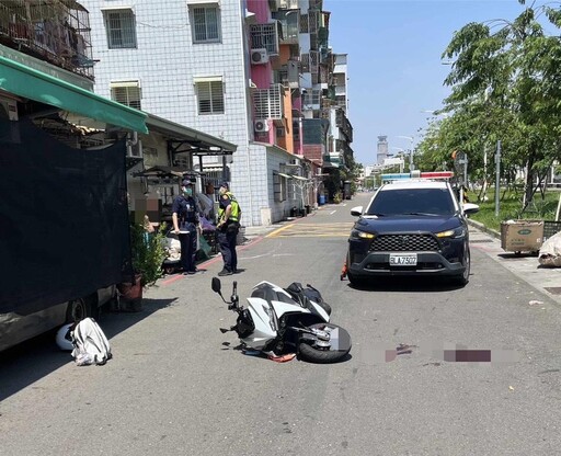 影/無號誌路口！高雄19歲男撞死87歲婦 地上一灘血