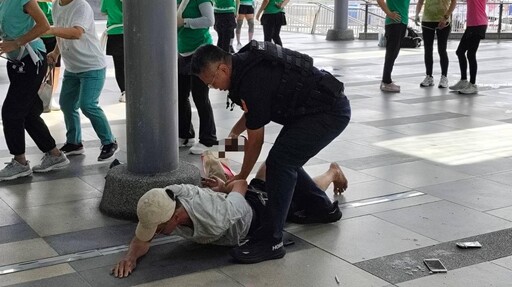 影/台鐵基隆站又見醉漢鬧事 發酒瘋潑啤酒、白粥遭逮