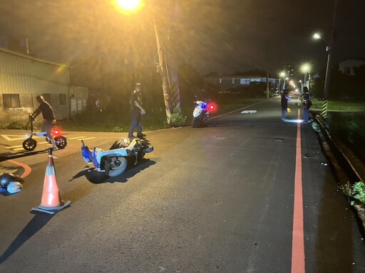 台中深夜驚悚車禍!男騎士對撞母女檔 噴飛田中亡