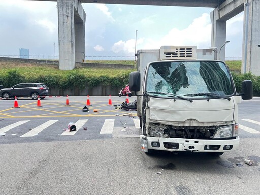 三重死亡車禍!貨車左轉碰撞機車 39歲騎士搶救不治