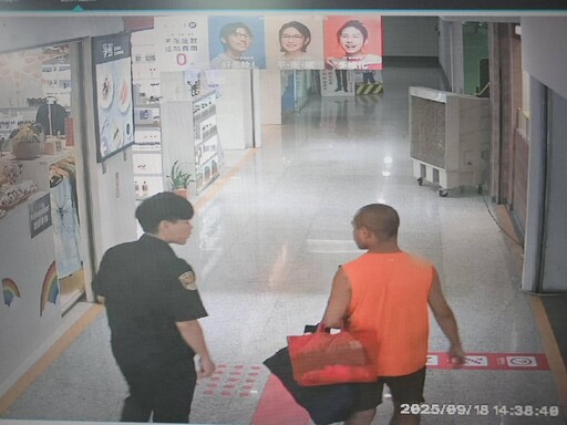 路易莎店員背包被偷 橘衣男竊賊太招搖環球逛街遭逮