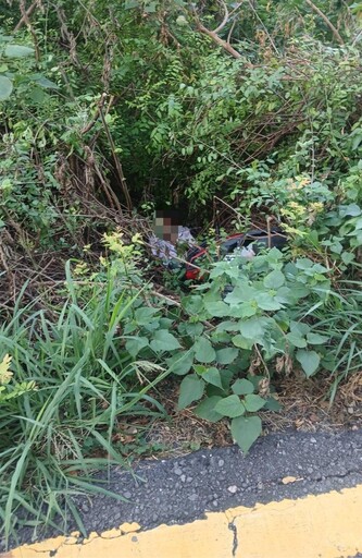 影/高雄柴山7旬翁突急煞「連人帶車墜谷」 手腳擦挫傷
