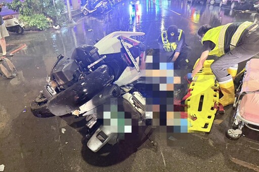 影/三峽18歲無照男雨夜擊落老翁 2人慘摔送醫