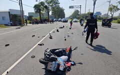 搶救無效！台南「2機車對撞解體」 65歲女慘死