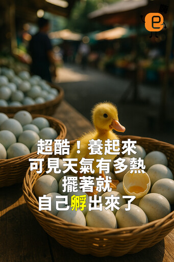 台南驚見孵化奇蹟：鴨蛋孵出小鴨，網友笑稱「天氣熱到孵化」