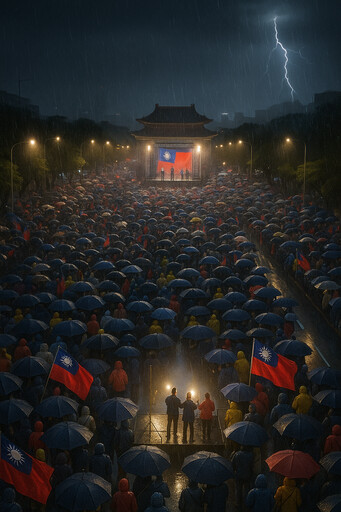 10萬人冒雨挺罷免 曹興誠 沈伯洋喊話：凱道晚會展現台灣民意力量
