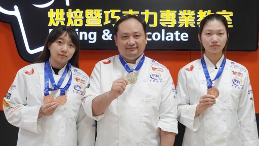 大葉大學烘焙學程1銀3銅 大二生FHC中國國際甜品烘焙大賽嶄露頭角