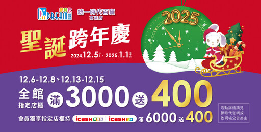 12/5至1/1聖誕跨年慶！夢時代消費回饋最高22% 系列活動不間斷