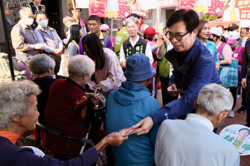 陳其邁鼓山代天宮參香祈福 發送蛇來運轉小紅包