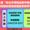 5月開始113年度綜所稅結算申報 新竹國稅局提醒有關3項服務將自2/15-3/17日止受理申請