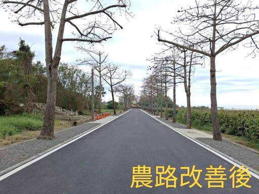 黃偉哲視察將軍農路改善 全國首創融入木棉樹景觀打造特色農路