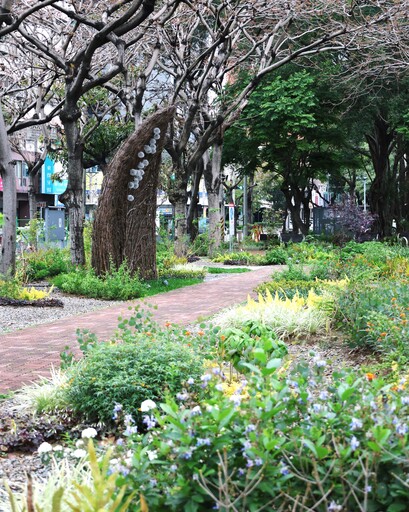 花之道計畫持續前進！ 忠明園道綻放花園新貌