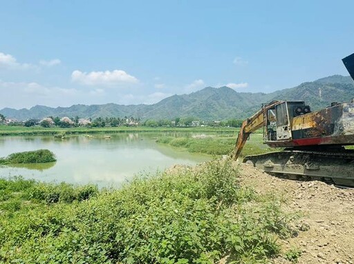 水利局完成美濃湖清淤工程 百萬土方免費提供里民農地回填利用