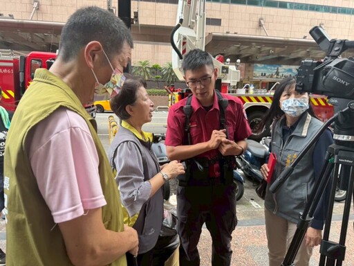 高市消防局第一大隊強化大樓消檢與演練