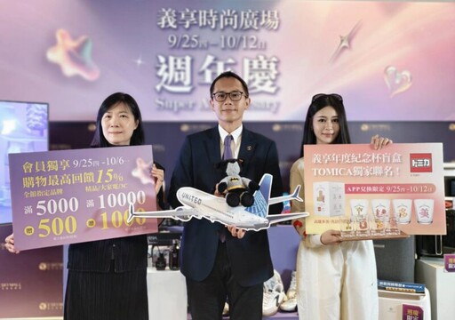 義享時尚廣場週年慶 獨家商品 、超值回饋 、抽獎限時18天即將登場！