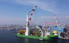 台船提前完成海龍風電63支鋼管樁 展現離岸風電國產化實力