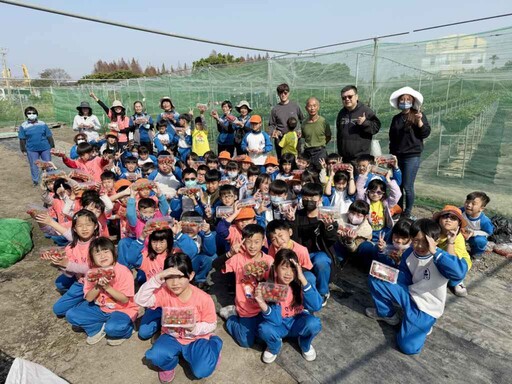 國聖國小走進無毒草莓園 學童親手採果感受農業樂趣