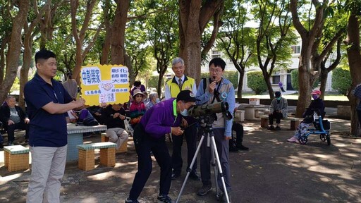 灰面鵟鷹飛越八卦山 中彰榮家攜彰師大共賞猛禽英姿