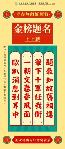 虎尾就業中心推好運籤! 為考生點燃轉運契機