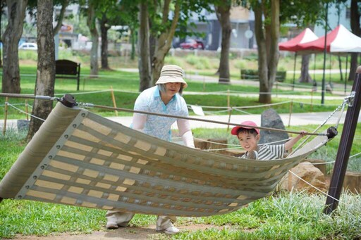 后里森林公園「搖籃遊戲場」增設遮陽設施 打造全齡友善空