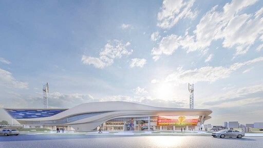 全台首座國際AFC認證球場 「台中足球運動休閒園區」今上梁