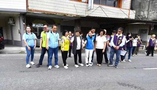 王惠美視察田中斗中路二段北側道路破損 投入1181萬元改善道路不平