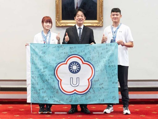 總統接見「2025年第32屆萊茵魯爾夏季世界大學運動會代表團」強化國際體壇的競爭力
