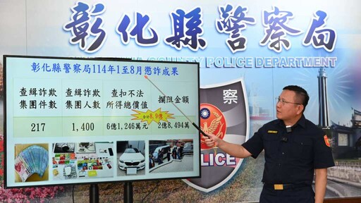 影/彰化縣警察局打詐成果亮眼 攜手腹語師創意反詐騙