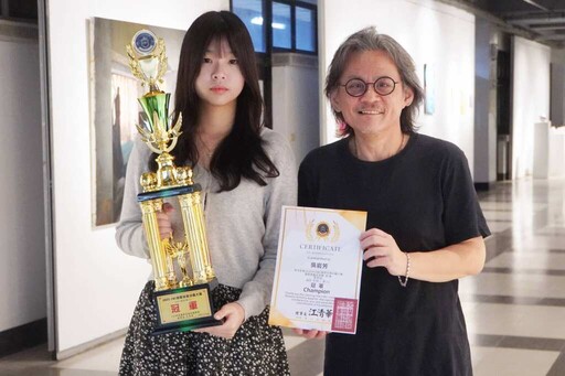 將畫筆化為刺青針 大葉大學吳宸芳「貓咪藝妓」勇奪刺青冠軍