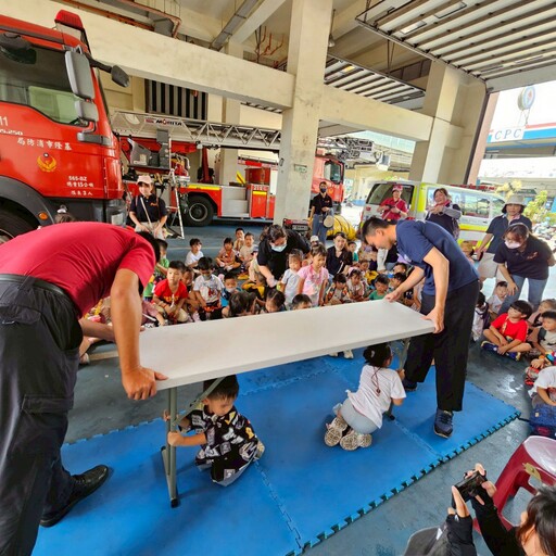 幼童快樂學防災！南榮幼兒園參訪仁愛消防分隊體驗防災宣導活動