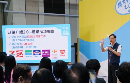 蔣萬安宣布「鮮奶週報 2.0」9月上路 擴大服務守護學童健康