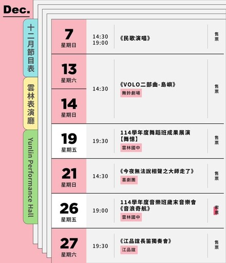 從地方劇場到文化櫥窗！雲林表演廳入館破4萬人次 以全齡節目與硬體升級打造文化綠洲