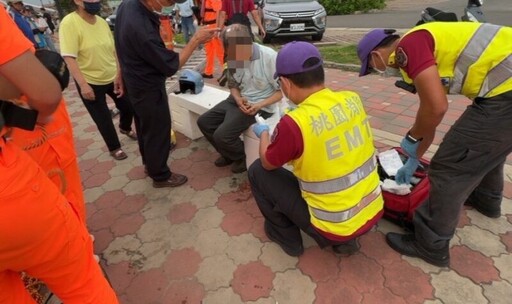 男子不慎受困堤防 海巡消防成功救援護送醫治療