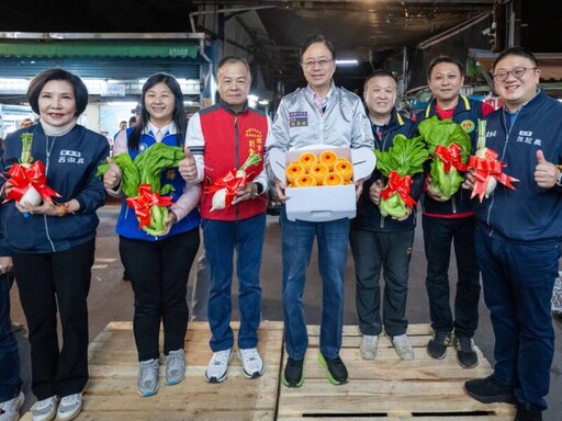 確保年前漁貨蔬果供貨無虞 張善政視察桃園魚市場暨果菜市場