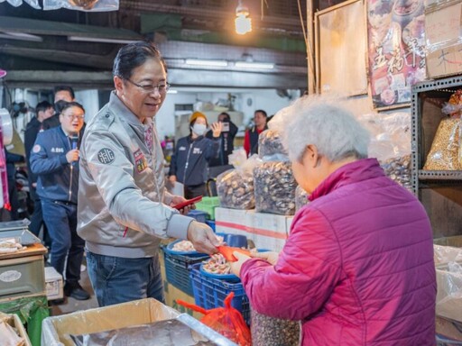 確保年前漁貨蔬果供貨無虞 張善政視察桃園魚市場暨果菜市場