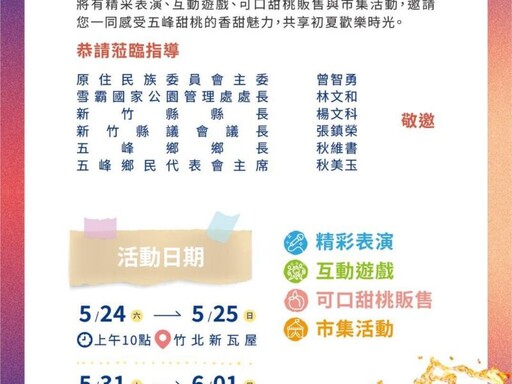 五峰出招「桃」你歡心 甜桃盛產正當時 邀請你上山嚐香氣
