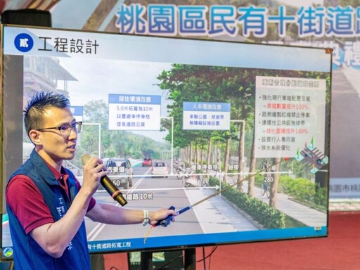 桃園區民有十街拓寬通車啟用 提升行人安全與交通流暢度