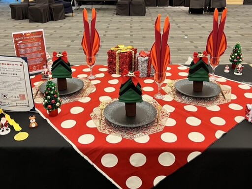 樹科大餐烘系《光樹聖誕》創意口布「2025 釜山技能人大賽」奪金