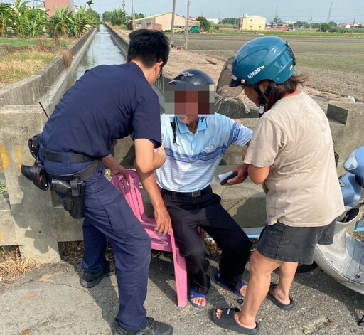 嘉縣老翁騎車到一半頭暈 北港警消獲報協助送醫