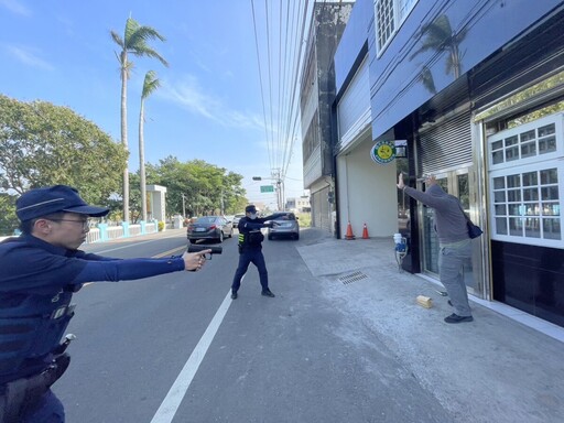 北港警分局結合農會防搶演練加識詐宣導