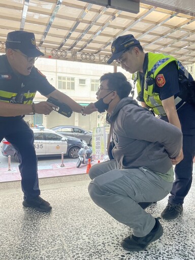 北港警分局結合農會防搶演練加識詐宣導