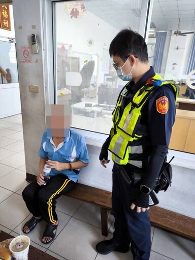烈日下失智老翁雲林到義竹迷途 布袋警相助返家