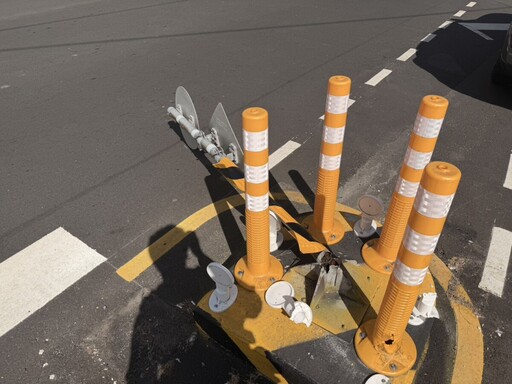 「命大」第9起!彰南路行人庇護島屢遭撞斷